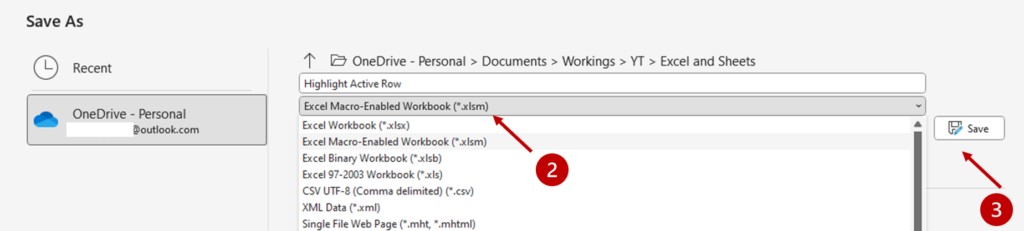 save file as macro enabled
