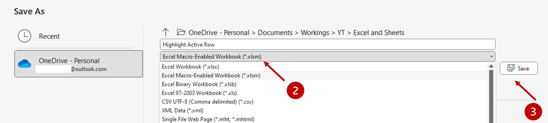 save excel file as macro enabled