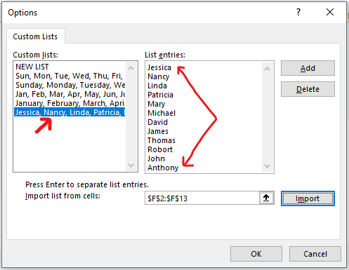 sort data in custom order