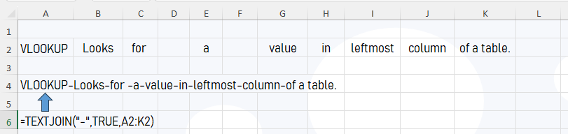 TEXTJOIN Function in Excel.
