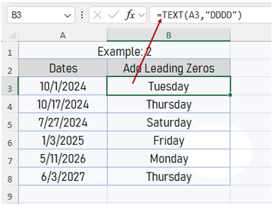 Text Function in Excel.
