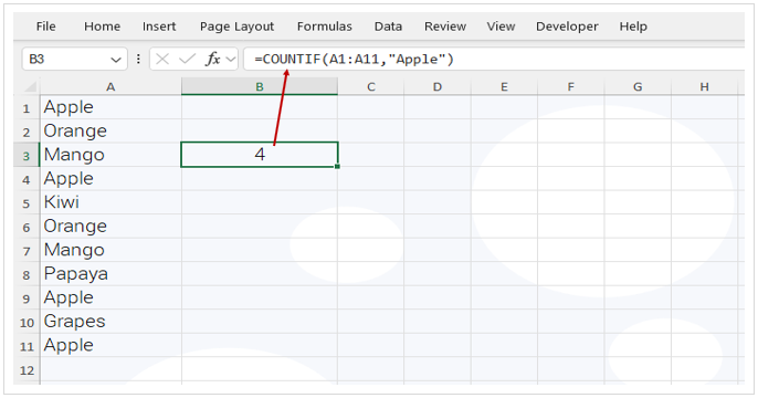 COUNTIF Function
