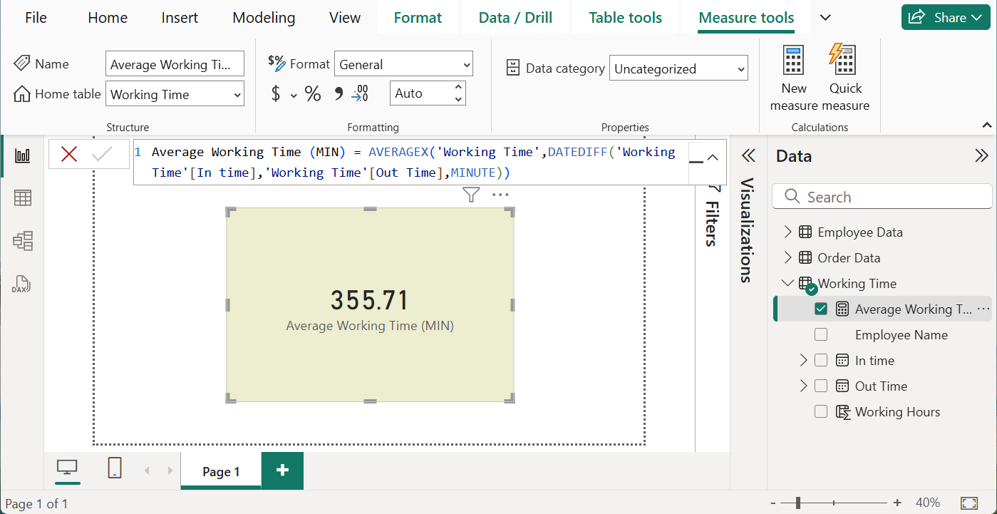 DATEDIFF Function in Power BI